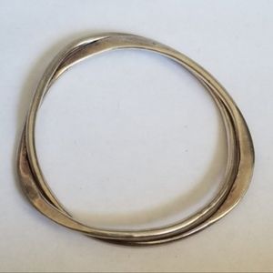 Sterling silver Entwined bangle